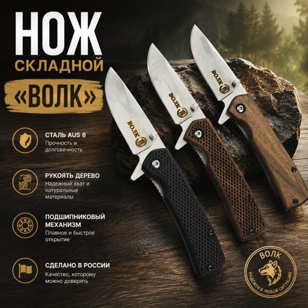Нож "ВОЛК" складной